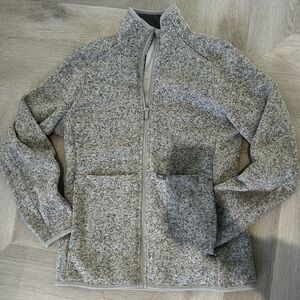 FIGS on Shift Grey Sherpa Fleece Full Zip Jacket